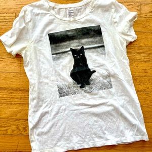 Old Navy Black Cat Relaxed T-shirt